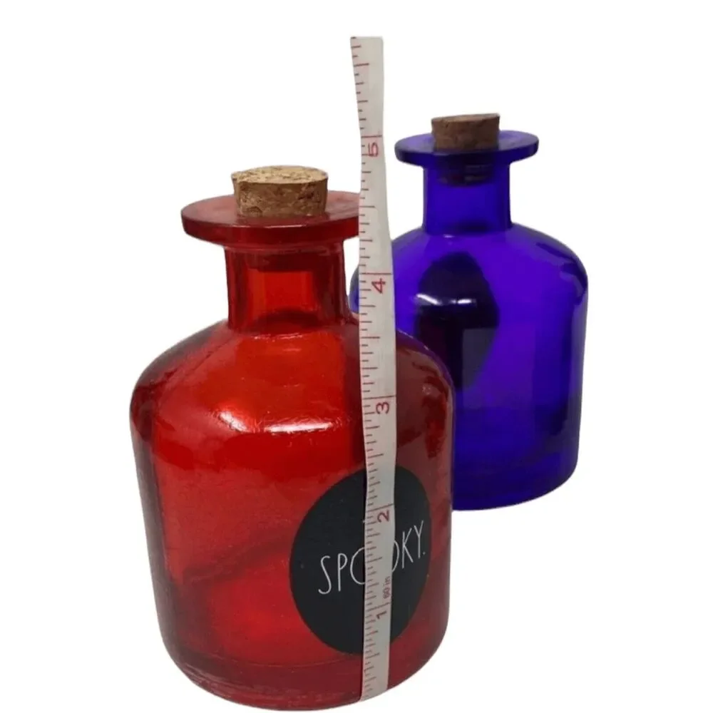 Rae Dunn Potion Bottles‎ Set NWT Witches Magic Spooky Red Green Trick Treat Boo